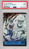 Graded 2021 Panini Illusions Amon-Ra St. Brown #86 Retail Rookie RC Football Card PSA 9 Mint