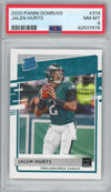 Graded 2020 Panini Donruss Jalen Hurts #314 Rookie RC Football Card PSA 8 Mint