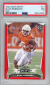 Graded 2023 Leaf Draft Bijan Robinson #41 Red Rookie RC Football Card PSA 7 Near Mint