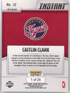 2024 Panini Instant WNBA Caitlin Clark #10 Jungle #/25 Rookie RC Basketball Card