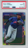Graded 2014 Topps Finest Jose Ramirez #81 Rookie RC Baseball Card PSA 10 Gem Mint