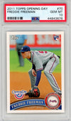Graded 2011 Topps Opening Day Freddie Freeman #70 Rookie RC Baseball Card PSA 10 Gem Mint