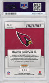 Graded 2024 Panini Instant NFL Marvin Harrison Jr #51 White Tiger #/5 Rookie RC Football Card PSA 9 Mint