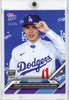 2025 Topps Now Roki Sasaki #OS-16 Offseason Purple #/25 Los Angeles Dodgers Rookie RC Baseball Card