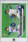 2025 Topps Now Yoshinobu Yamamoto/Shota Imanga #2 Green Chrome /99 Baseball Card