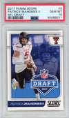 Graded 2017 Panini Score Patrick Mahomes II #2 NFL Draft Rookie RC Football Card PSA 10 Gem Mint