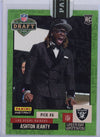 2025 Panini Instant NFL Ashton Jeanty #DN6 Draft Night Green /5 Las Vegas Raiders Rookie RC Football Card