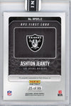 2025 Panini Instant NFL Ashton Jeanty #2 RPS First Look Auto /99 Las Vegas Raiders Rookie RC Football Card