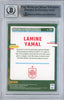 Graded 2023 Panini Donruss Lamine Yamal #54 Signed Rookie RC Soccer Card Beckett BAS BGS Auto 10 by Hall of Fame Sports Memorabilia