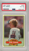 Graded 1980 Topps Phil Simms #225 Rookie RC Football Card PSA 4 VG-EX