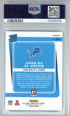 Graded 2021 Panini Donruss Optic Amon-Ra St. Brown #228 Blue Hyper Rookie RC Football Card PSA 10 Gem Mint