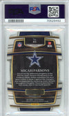 Graded 2021 Panini Select Micah Parsons #85 Die Cut Silver Prizm RC Football Card PSA 10 Gem Mint