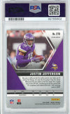 Graded 2020 Panini Mosaic Justin Jefferson #270 Silver Prizm Rookie RC Football Card PSA 10 Gem Mint