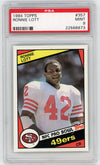 Graded 1984 Topps Ronnie Lott #357 Football Card PSA 9 Mint