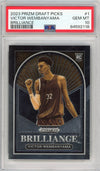 Graded 2023 Panini Prizm Draft Picks Victor Wembanyama #1 Brilliance Rookie RC Basketball Card PSA 10 Gem Mint