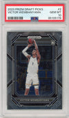 Graded 2023 Panini Prizm Draft Picks Victor Wembanyama #2 Rookie RC Basketball Card PSA 10 Gem Mint