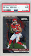 Graded 2018 Panini Prizm Patrick Mahomes II #102 Football Card PSA 9 Mint