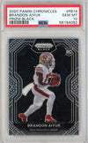 Graded 2020 Panini Chronicles Brandon Aiyuk #PB14 Prizm Black Rookie RC Football Card PSA 10 Gem Mint