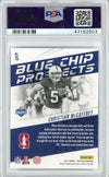 Graded 2017 Panini Prestige Christian McCaffrey #15 Blue Chip Prospects Rookie RC Football Card PSA 10 Gem Mint