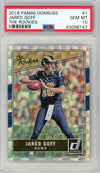 Graded 2016 Panini Donruss Jared Goff #1 The Rookies #/999 Rookie RC Football Card PSA 10 Gem Mint