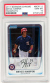 Graded 2011 Bowman Chrome Prospects Bryce Harper #BCP111 Rookie RC Baseball Card PSA 10 Gem Mint