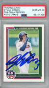 Graded 2022 Panini Stars & Stripes Dylan Crews #6 AUTO Rookie RC Baseball Card PSA 10 Gem Mint