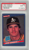 Graded 1986 Donruss Rated Rookie Jose Canseco #39 Rookie RC Baseball Card PSA 9 Mint