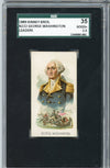 Graded 1889 N222 Kinney Bros. Leaders George Washington Baseball Tobacco Card SGC 2.5 Good