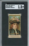 Graded 1888 W. Duke, Sons & Co. N76 Great Americans #N76 William Penn Baseball Tobacco Card SGC 1.5