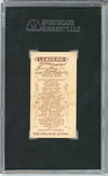 Graded 1889 N222 Kinney Bros. Leaders George Washington Baseball Tobacco Card SGC 2.5 Good
