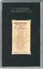 Graded 1889 N222 Kinney Bros. Leaders George Washington Baseball Tobacco Card SGC 2.5 Good
