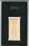 Graded 1889 N222 Kinney Bros. Leaders Julius Caesar #N222 Baseball Tobacco Card SGC 3 Very Good