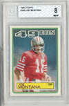 Graded 1983 Topps Joe Montana #169 Football Card BGS 8 NM-MT