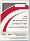 2022 Panini Immaculate Aaron Nola #60 1/1 Game Worn Jersey Relic Baseball Card