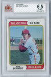 Graded 1974 Topps Mike Schmidt #283 2nd Year Baseball Card BGS 6.5 EX-MT+