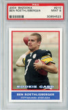 Graded 2004 Bazooka Ben Roethlisberger #210 Rookie RC Football Card PSA 9 Mint
