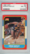 Graded 1986 Fleer Adrian Dantley #21 Basketball Card PSA 78 NM-MT