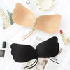 Incredible Strapless Invisible Bra Seamless Push Up Silicone Bras For Women Skin Black Lingerie Drawstring Bralette by Stevvex