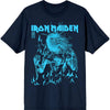 Iron Maiden 50 Life After Death Flames Blue [T-Shirt] by Rock Band Apparel