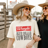 Wranglin’ Blue Collar Cowboys Graphic Tee – Western Rodeo Cowgirl Shirt by Hey Jude Graphic Tees