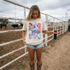 American Rodeo Graphic Tee – Land of the Free Home of the Brave Shirt by Hey Jude Graphic Tees