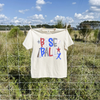 Baseball Retro Graphic Tee – Red White & Blue Game Day Shirt by Hey Jude Graphic Tees