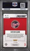 Graded 2024 Panini Instant WNBA Caitlin Clark #72 Rookie RC Basketball Card PSA 9 Mint