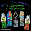 Bryan Pennington Marching Mushrooms "Rider" 9.5”x30” BBC Deck (PRE-ORDER, SEPTEMBER) by Brand-X Skateboards