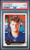 Graded 2024 Panini Donruss JJ McCarthy #5 Rookie Gridiron Kings Rookie RC Football Card PSA 9 Mint