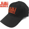 Jimi Hendrix Orange Stencil Logo [Hat] by Rock Band Apparel