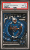 Graded 2023 Panini Prizm Anthony Richardson #PO5 Portals Rookie RC Football Card PSA 10 Gem Mint