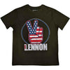 John Lennon Peace Fingers US Flag [T-Shirt] by Rock Band Apparel
