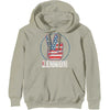 John Lennon Peace Fingers US Flag [Sweatshirt] by Rock Band Apparel