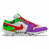 "Joker” Jordan 1 Vapor Edge Low Cleats by Stadium Custom Kicks